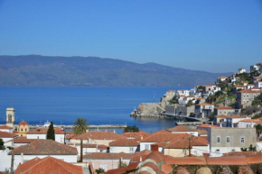 Hydra town, Relaxing patio Panoramic sea view